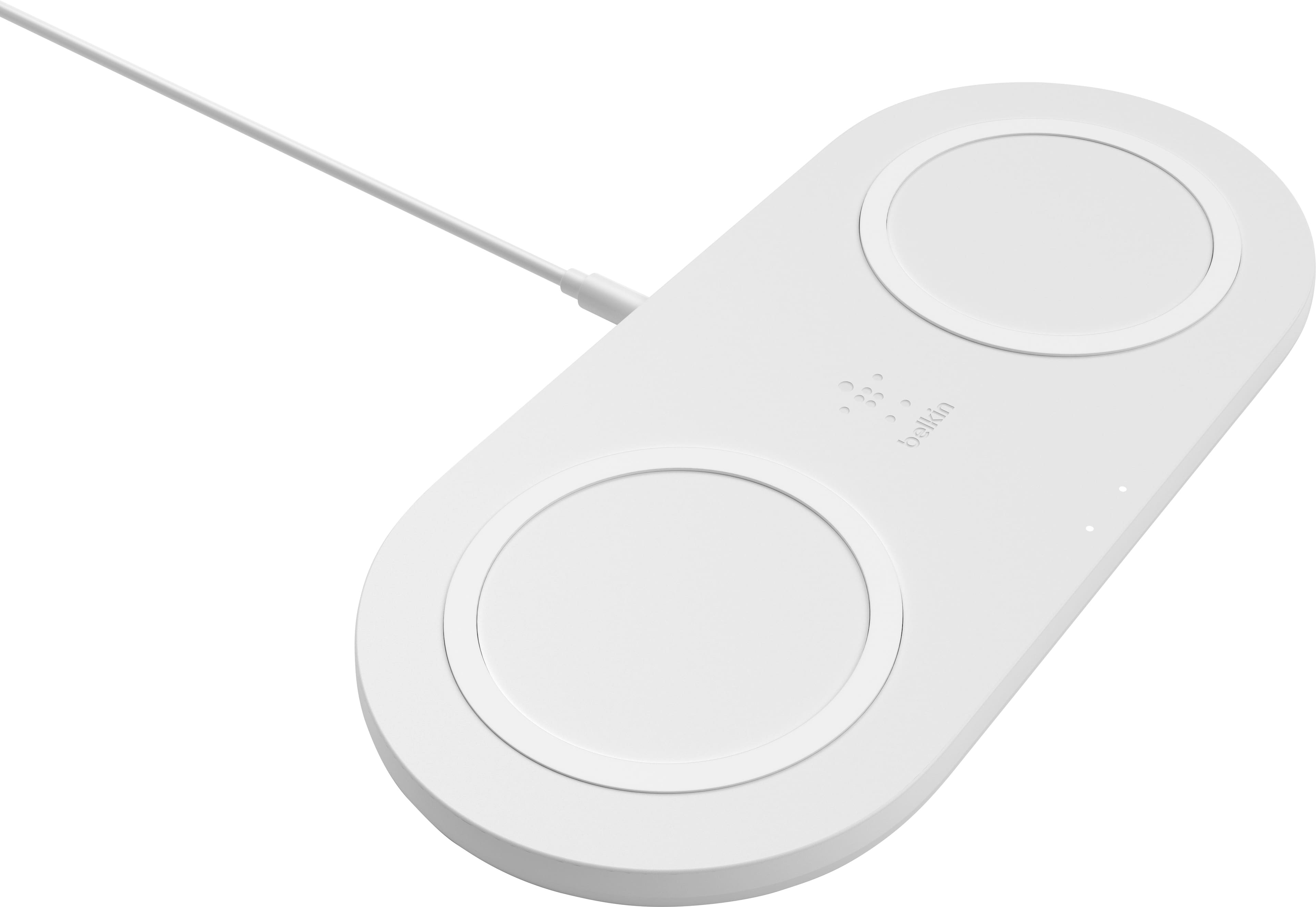 Alt View 11. Belkin - BoostCharge Dual 10W Wireless Charging Pads - White.