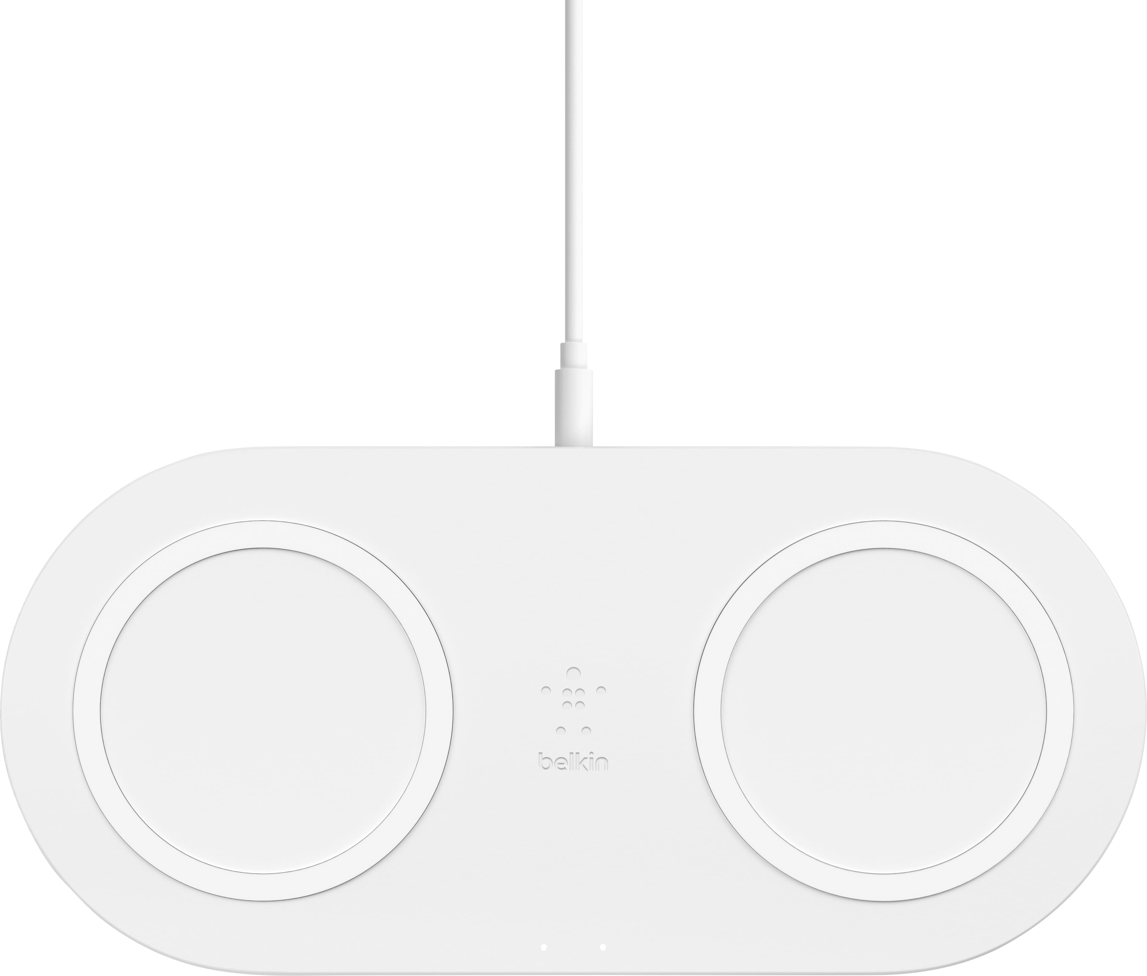 Alt View 12. Belkin - BoostCharge Dual 10W Wireless Charging Pads - White.