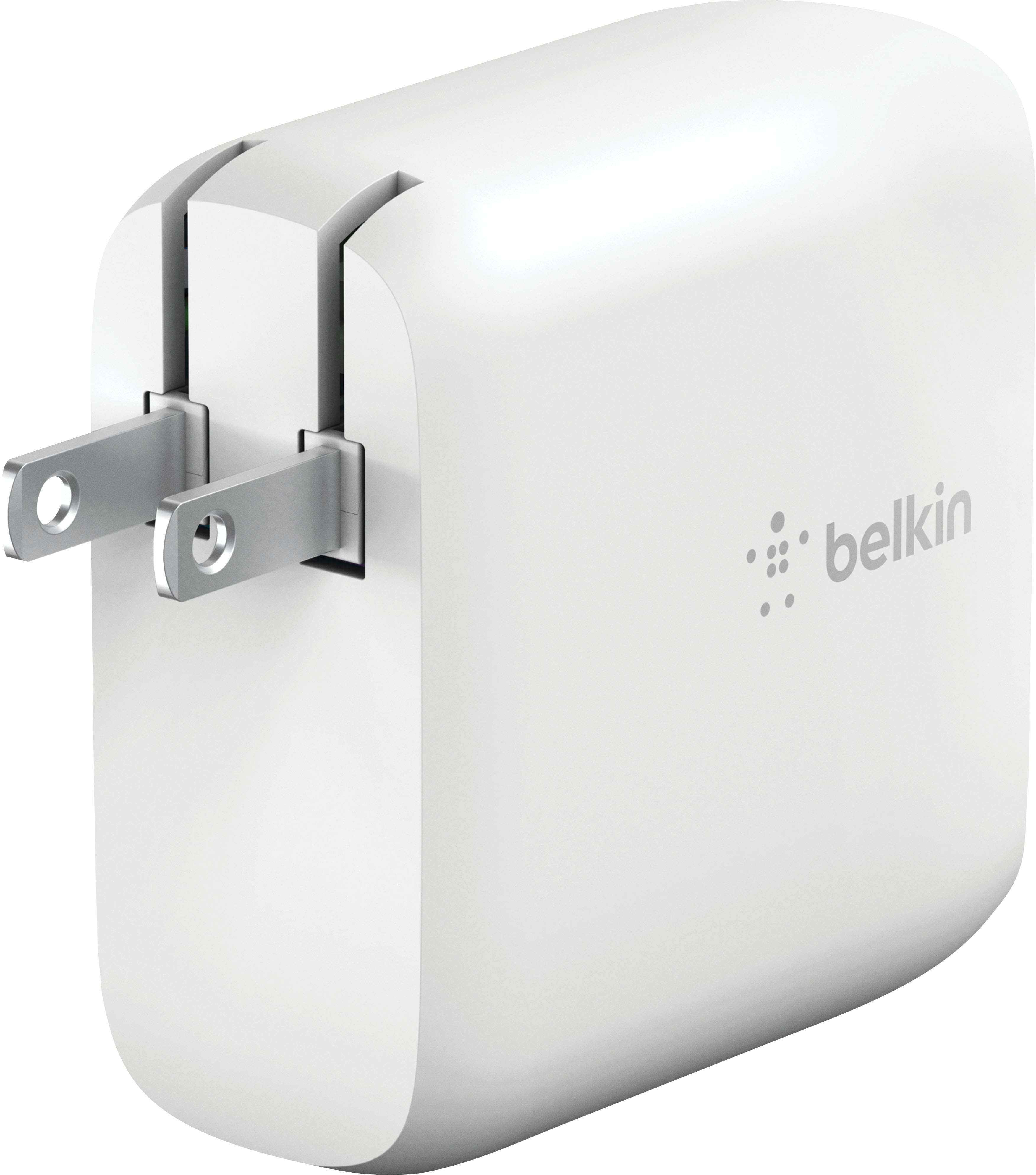 Alt View 11. Belkin - BoostCharge Pro Dual USB-C PD GaN Wall Charger 68W - White.
