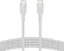 Left. Belkin - USB-C TO USB-C 2.0, BRAID SIL, 2M, WHT - White.