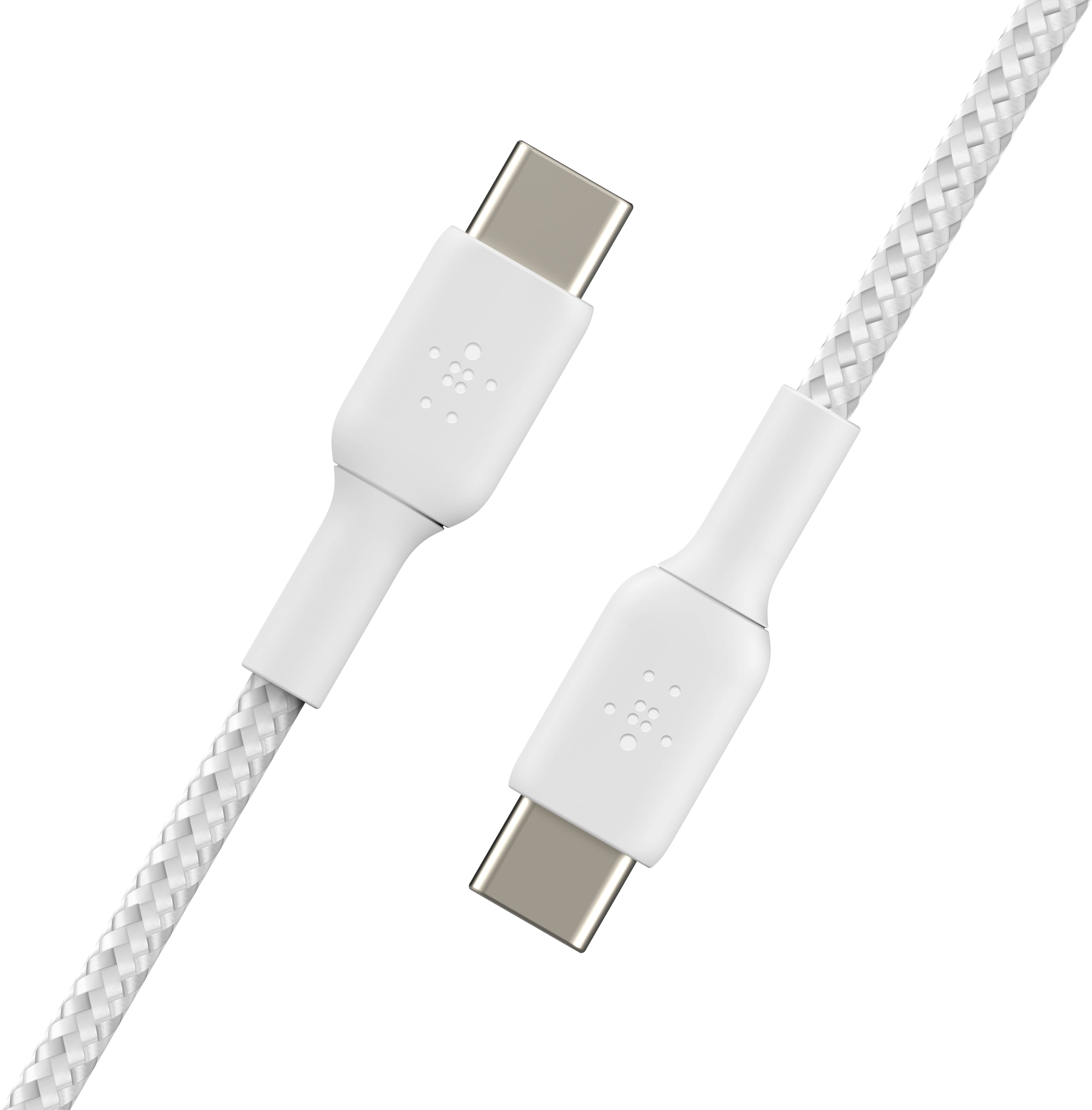 Angle. Belkin - BRAIDED C-C 2.0 1M, WHT - White.