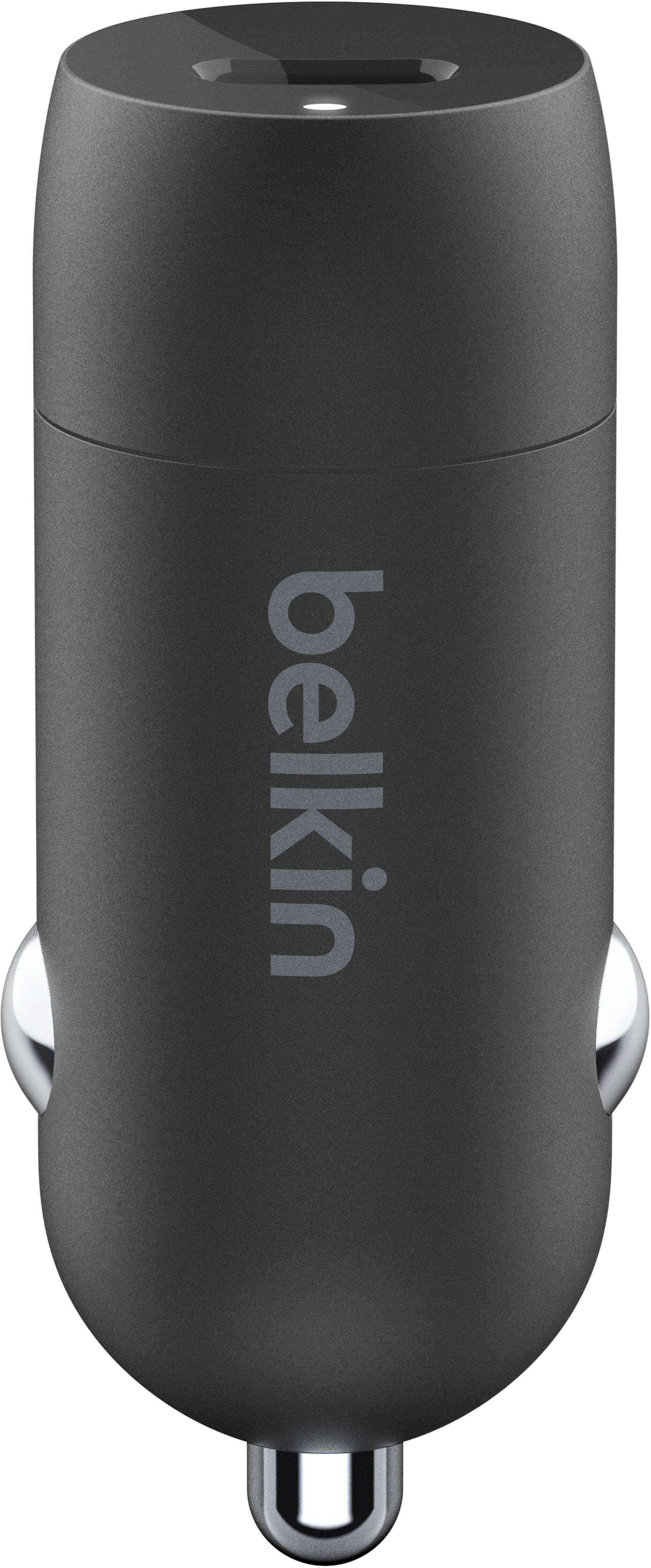 Alt View 12. Belkin - BoostCharge 30W USB-C Car Charger with 4-port USB power extender - Black.