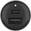 Alt View 1. Belkin - BoostCharge Dual Car Charger 42W with USB-C to Lightning Cable - Black.