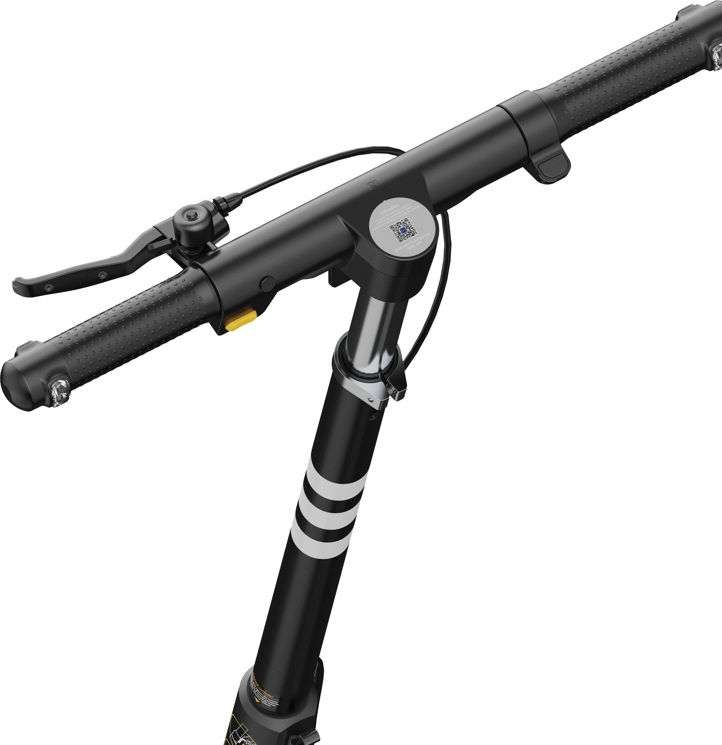 Alt View 14. OKAI - Neon Ultra ES40 Dual-Suspension Electric Scooter w/ 43.5 Miles Max Operating Range & 24 mph Max Speed - Black.