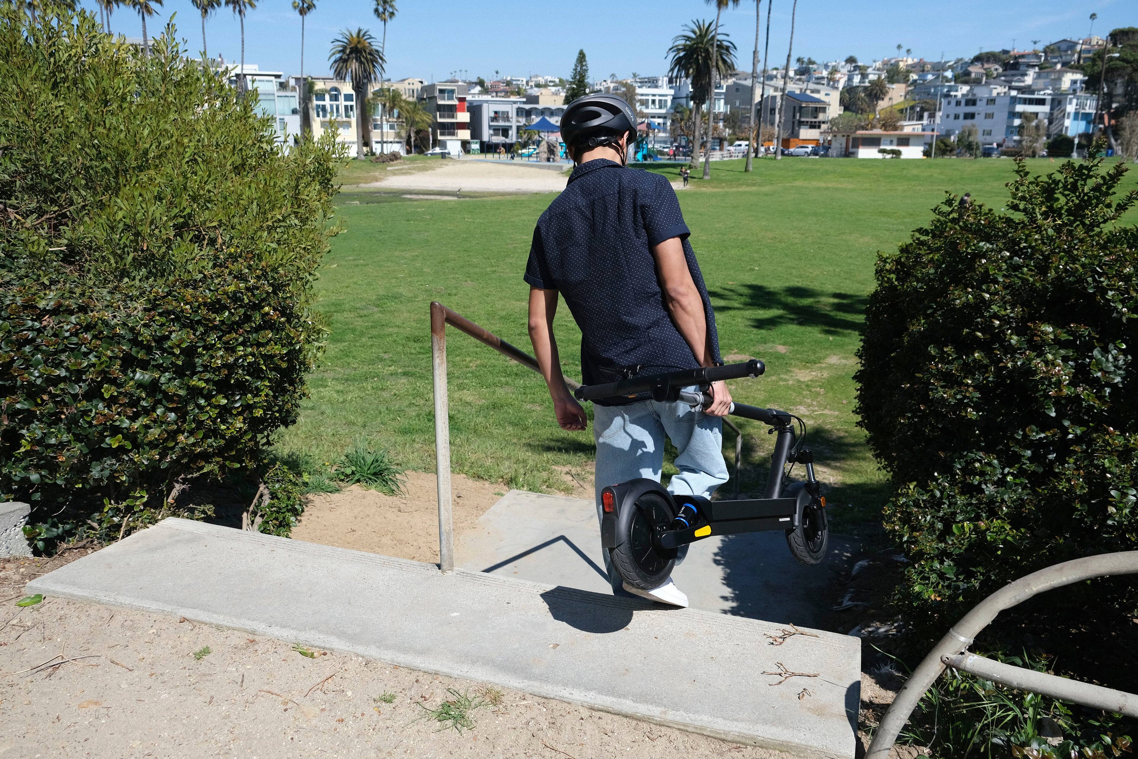 Alt View 25. OKAI - Neon Ultra ES40 Dual-Suspension Electric Scooter w/ 43.5 Miles Max Operating Range & 24 mph Max Speed - Black.