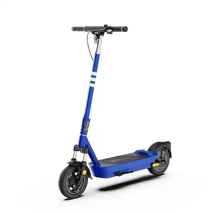 Front. OKAI - Neon Ultra ES40 Dual-Suspension Electric Scooter w/ 43.5 Miles Max Operating Range & 24 mph Max Speed - Blue.