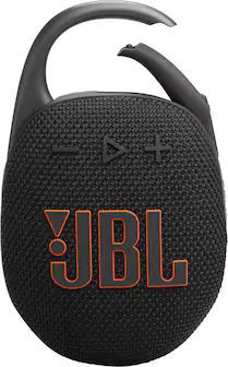 Front. JBL - Clip 5 Portable Bluetooth Speaker - Black.