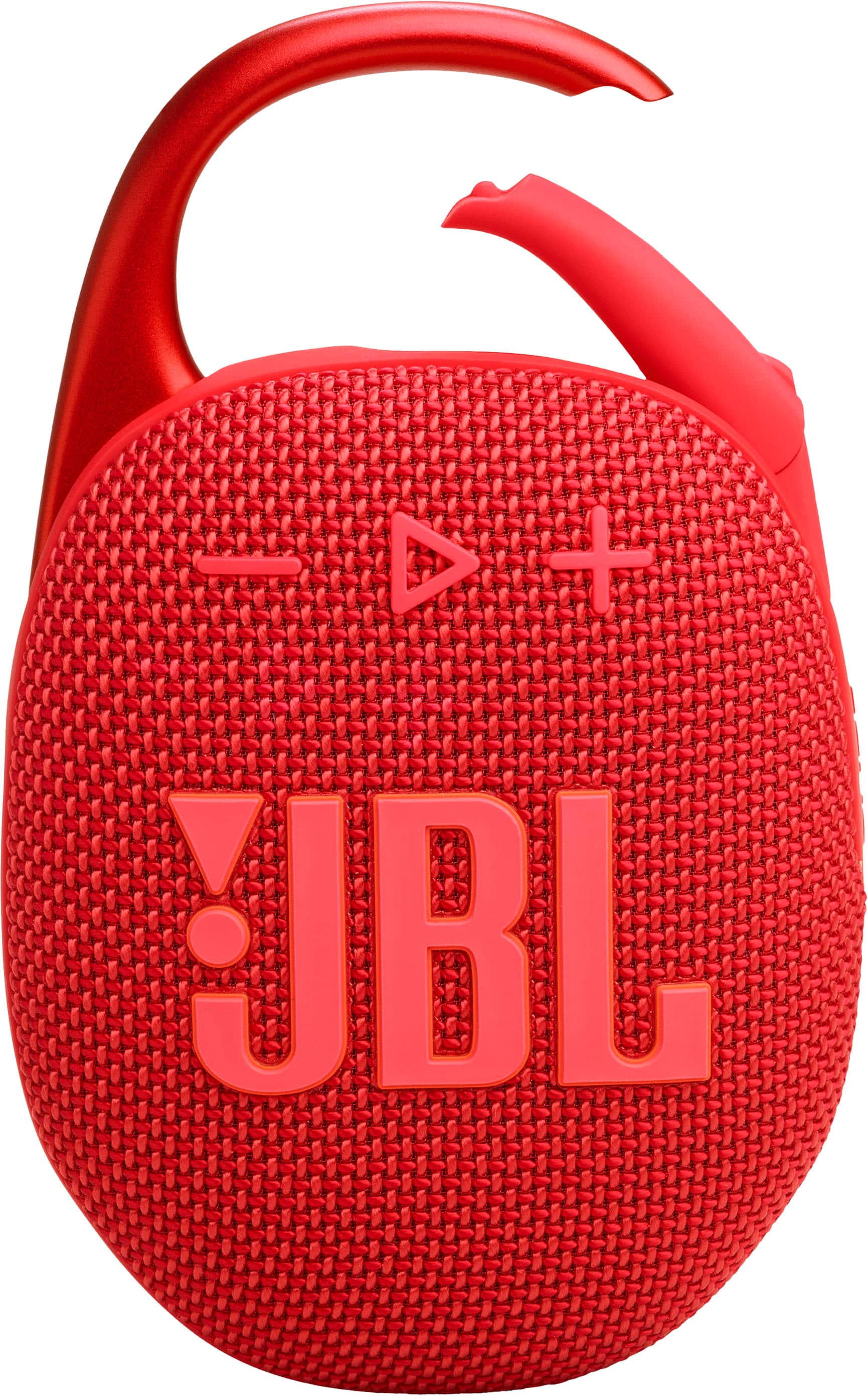 Front. JBL - Clip 5 Portable Bluetooth Speaker - Red.