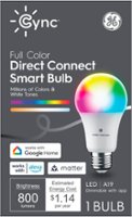 GE - Cync Direct Connect Matter Light Bulbs ( A19 LED Color Changing Light Bulbs) - Full Color - Front_Zoom