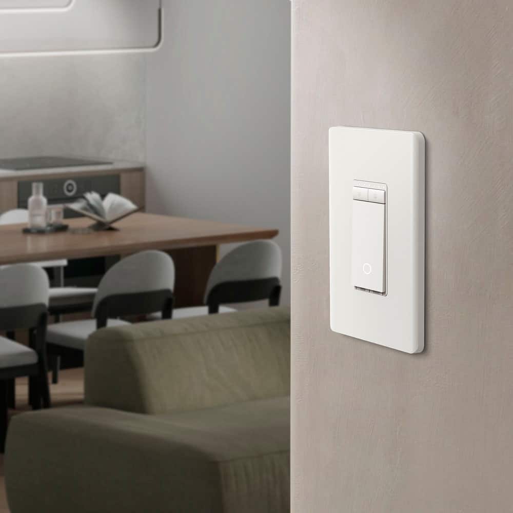 Alt View 1. TP-Link - Tapo Smart Wi-Fi Light Dimmer Switch with Matter (4-Pack) - Replaces Most Traditional Switches - White.