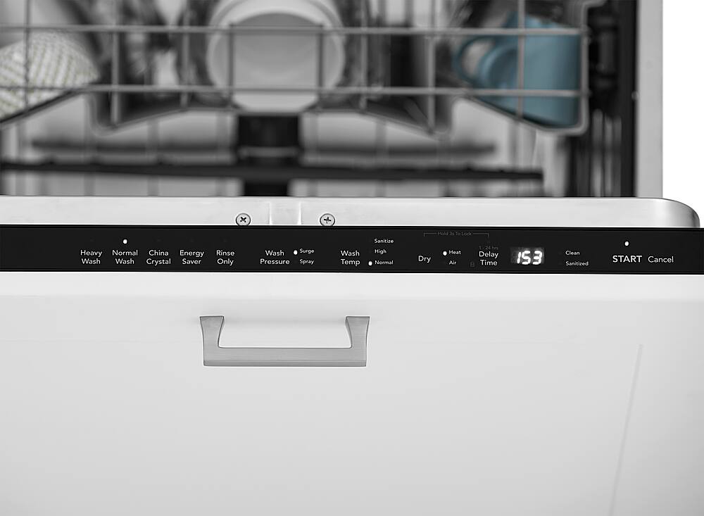 Alt View 13. Frigidaire - 24" Top Control Built-in Panel Ready Dishwasher - Stainless Steel.