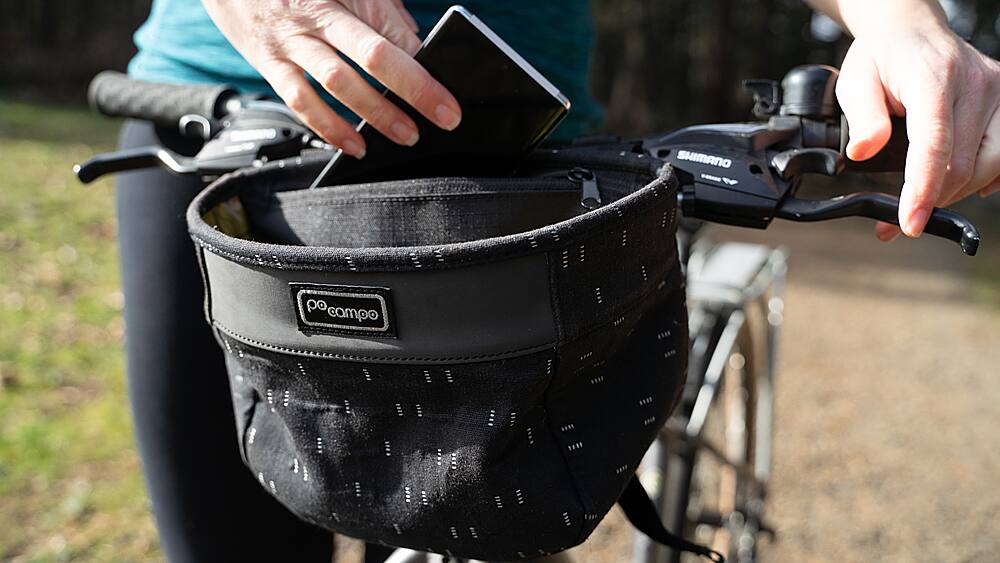 Alt View 13. Po Campo - Crescent Bike Basket - Visi-Hemp.