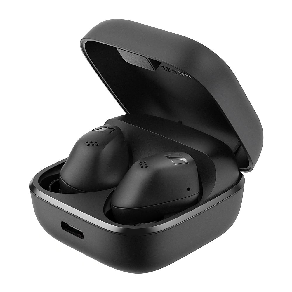 Sennheiser - ACCENTUM True Wireless Earbuds - Black - Front_Zoom