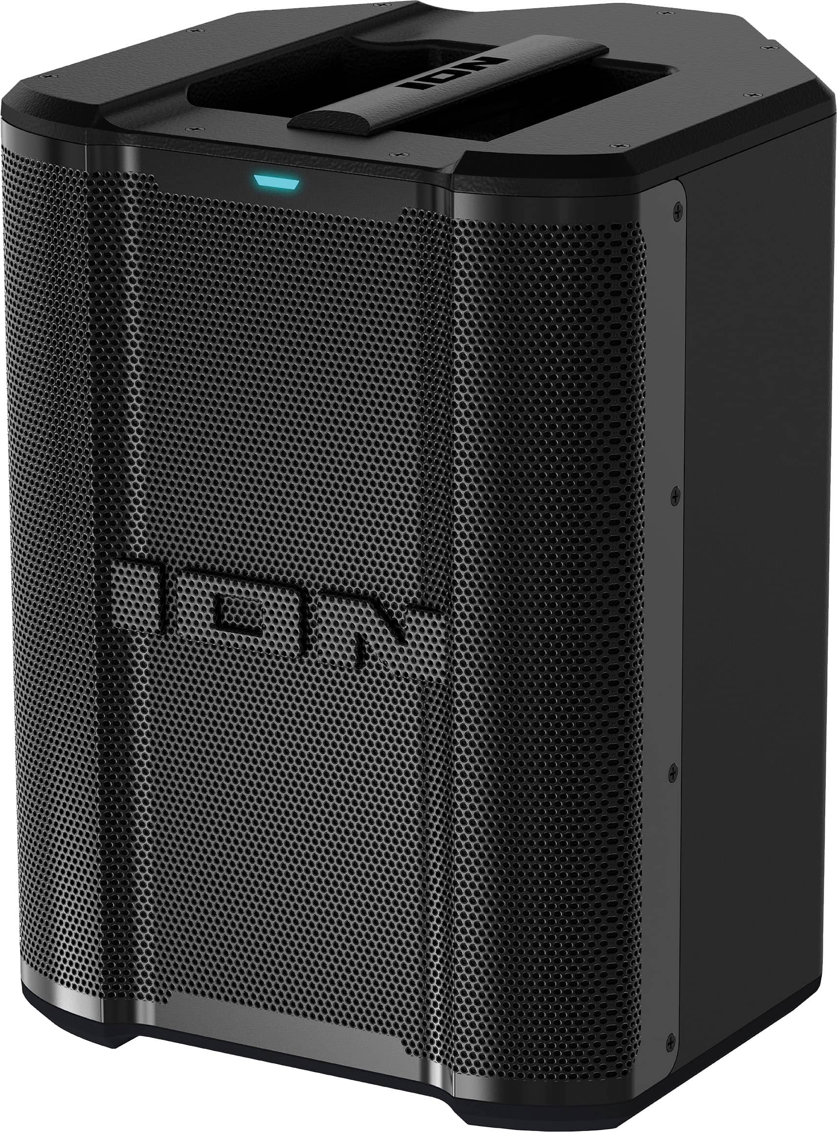 Angle. ION Audio - Trouper 100 Battery-Powered Portable Speaker System with Multi-Channel Mixer and FM Radio - Black.