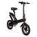 Front. Hyper - Foldable Compact Electric Bike w/ 15 mile Max Operating Range & 15.5 MPH Max Speed - Black.