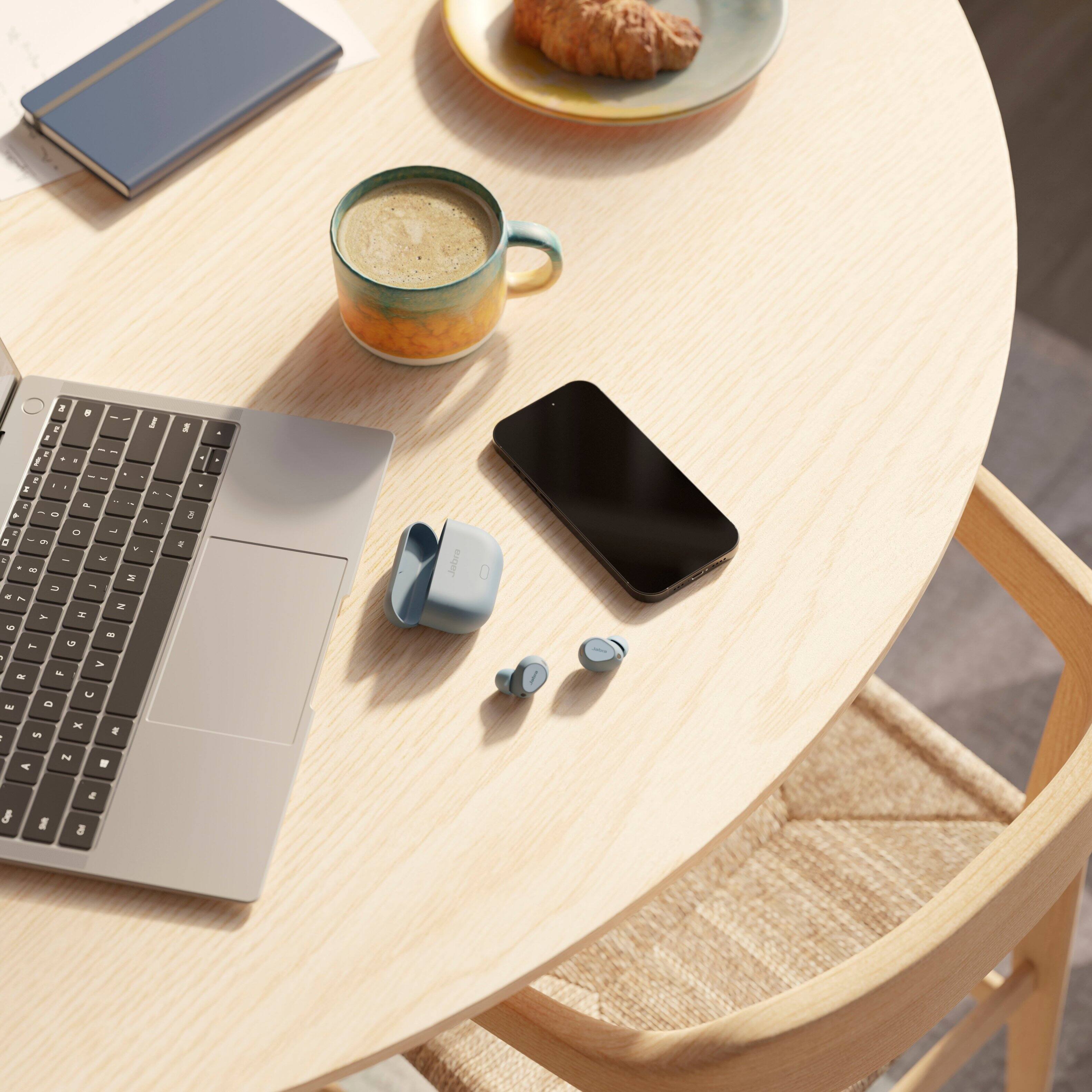 Alt View 13. Jabra - Elite 10 Gen 2 Dolby Atmos Noise Cancelling Wireless In-ear Headphones with Smart Case - Denim.