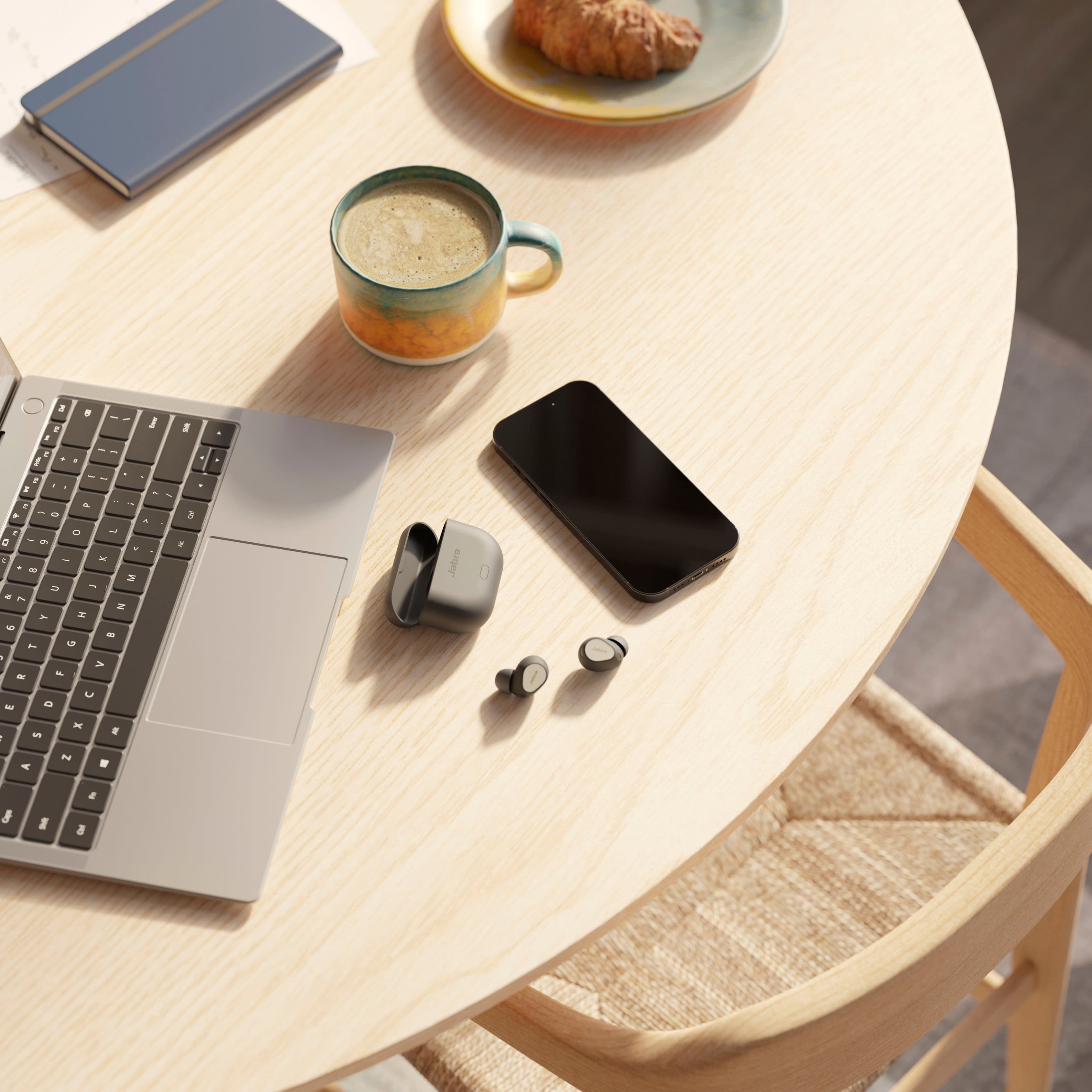 Alt View 13. Jabra - Elite 10 Gen 2 Dolby Atmos Noise Cancelling Wireless In-ear Headphones with Smart Case - Gloss Black.