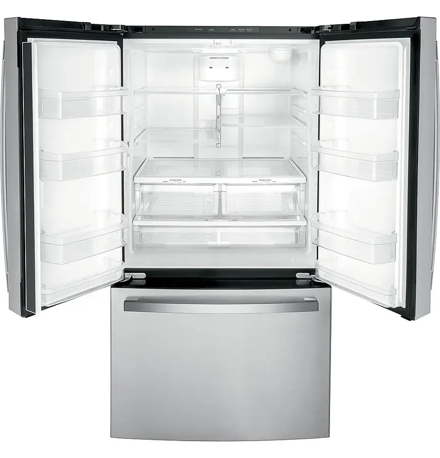 GE 21.9 Cu. Ft. French Door Counter Depth Refrigerator with Internal Water Dispenser Stainless Steel GWE22JYMFS - Best Buy