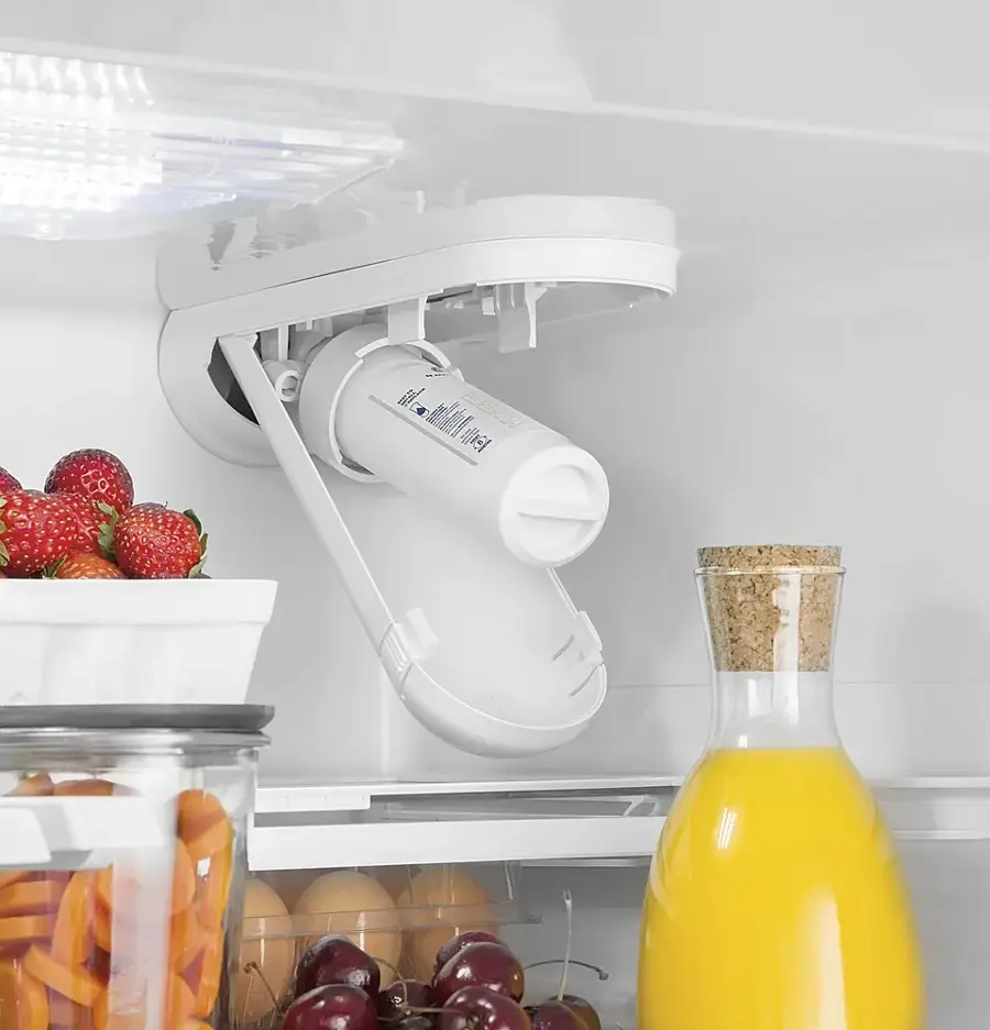 Alt View 18. GE - 21.9 Cu. Ft. French Door Counter Depth Refrigerator with Internal Water Dispenser - Stainless Steel.