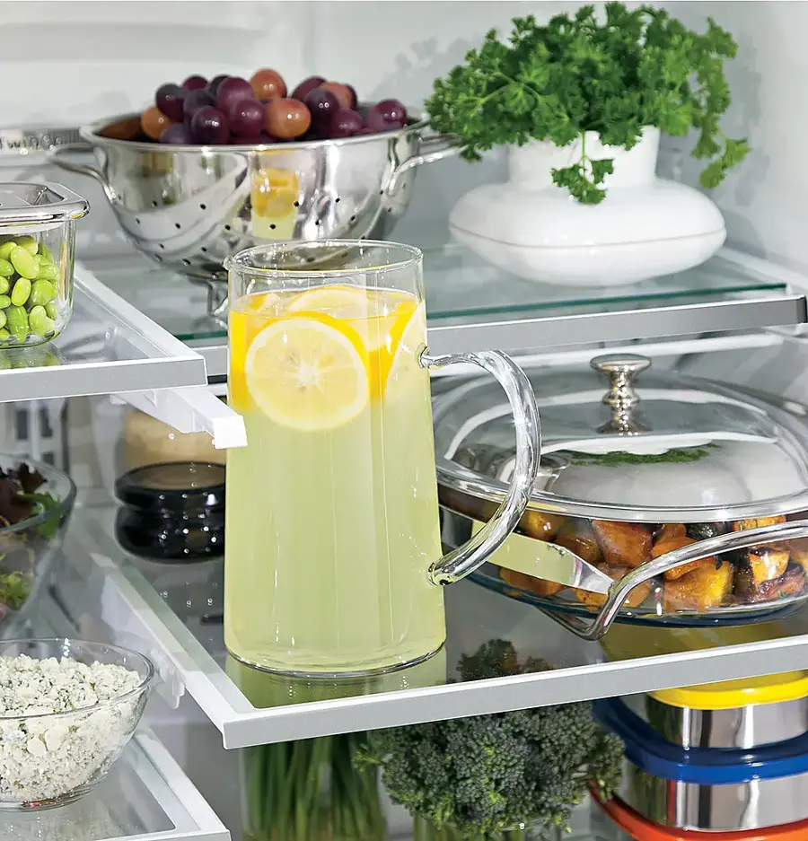 Alt View 23. GE - 21.9 Cu. Ft. French Door Counter Depth Refrigerator with Internal Water Dispenser - Stainless Steel.