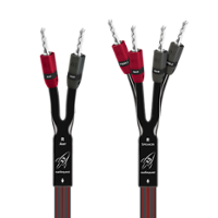 AudioQuest - 35FT Rocket 33 Pair PVC Single-BiWire Speaker Cable w/ SureGrip 300 Banana Connectors - Red/Black - Front_Zoom