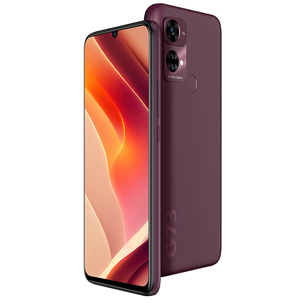 Alt View 1. BLU - G73 128GB (Unlocked) - Burgundy.