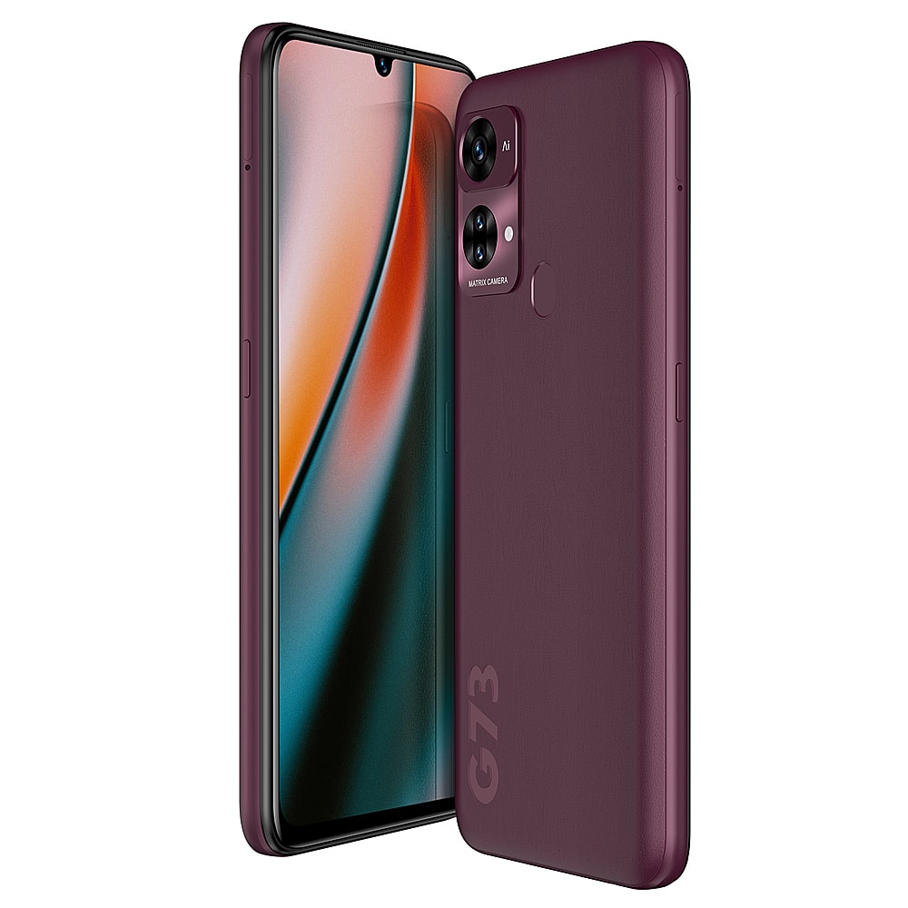 Left. BLU - G73 128GB (Unlocked) - Burgundy.