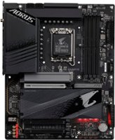 GIGABYTE - Z790 AORUS ELITE AX (Socket LGA 1700) Intel Z790 ATX DDR5 Wi-Fi 6E Motherboard - Black - Front_Zoom