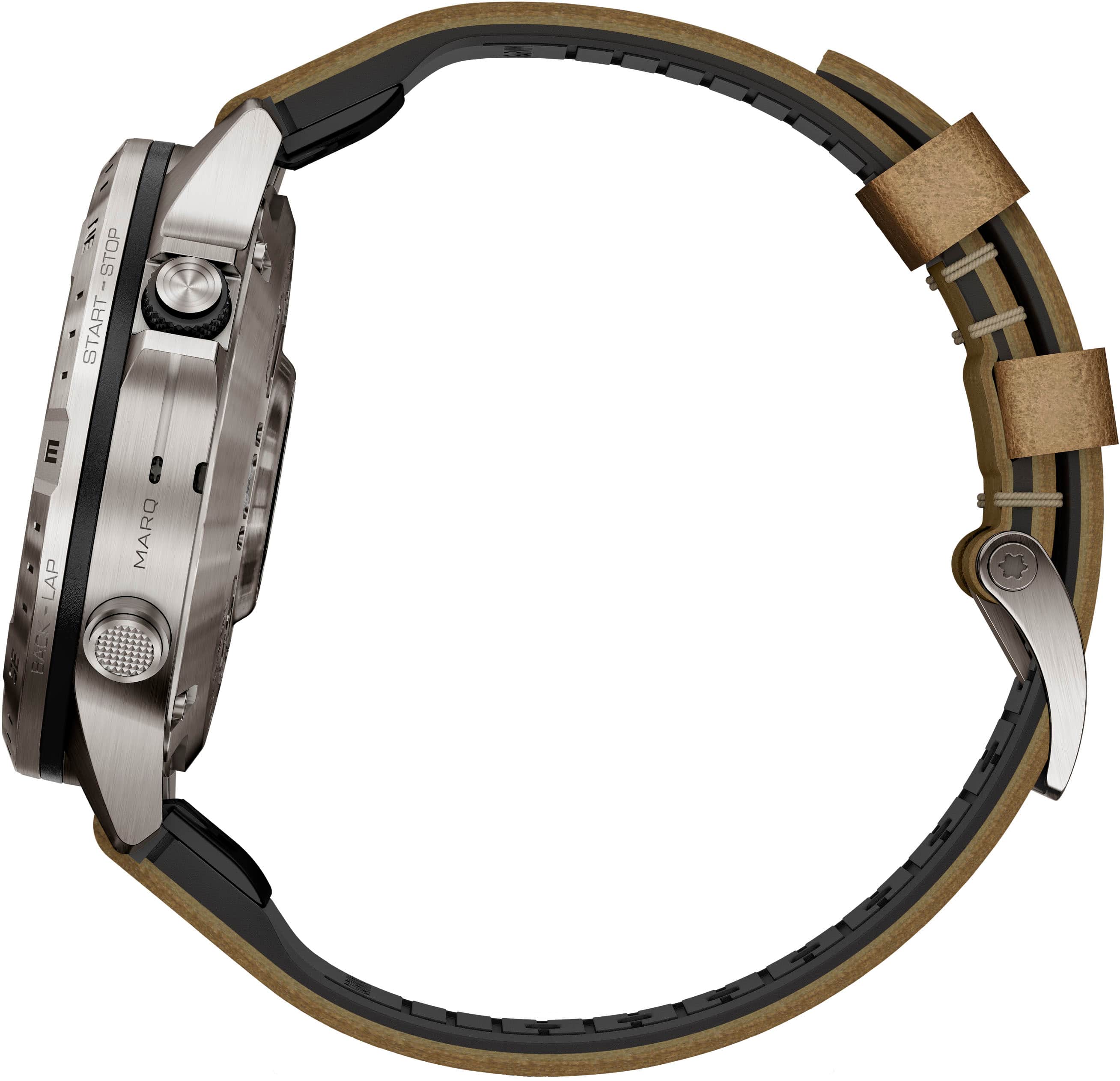 Alt View 2. Garmin - MARQ Adventurer (Gen. 2) Modern Tool GPS Smartwatch 46 mm Titanium - Titanium.