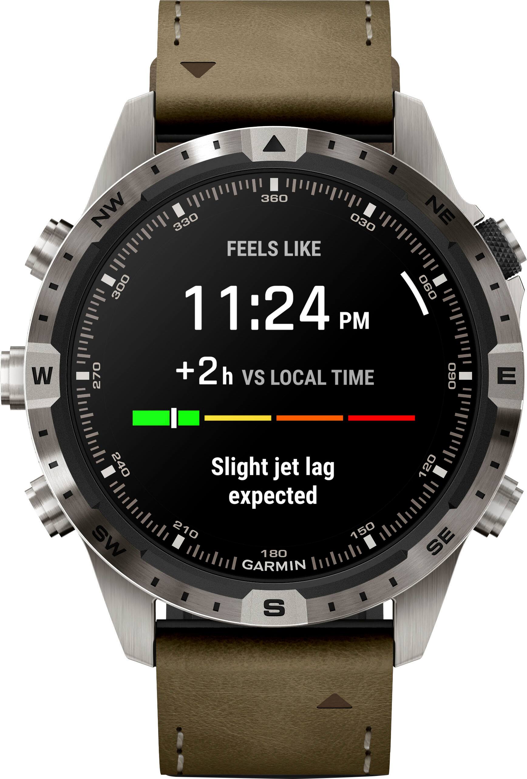 Alt View 4. Garmin - MARQ Adventurer (Gen. 2) Modern Tool GPS Smartwatch 46 mm Titanium - Titanium.