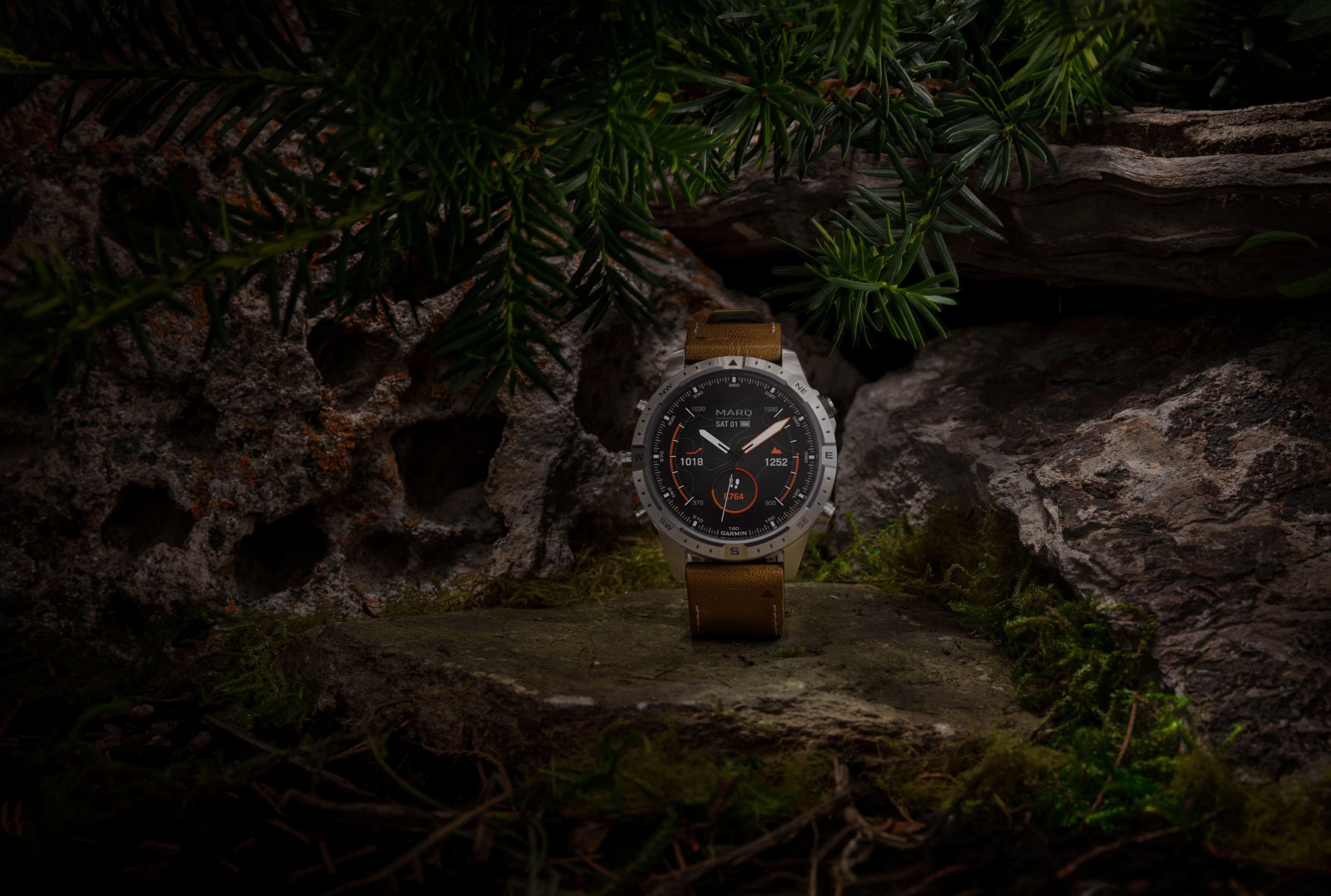 Alt View 6. Garmin - MARQ Adventurer (Gen. 2) Modern Tool GPS Smartwatch 46 mm Titanium - Titanium.