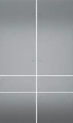 Front. Thermador - Door Panel Kit for T48IT100NP French Door Bottom Freezer Refrigerator - Stainless Steel.