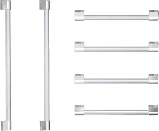 Front. Thermador - Professional Series Handle Kit for 48" French Door Bottom Mount Refrigerator - Stainless Steel.