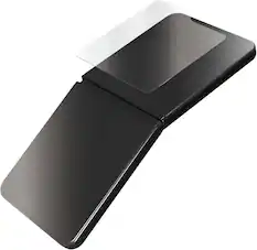 Angle. ZAGG - InvisibleShield Glass+ Defense Screen Protector for Samsung Galaxy Z Flip6 - Clear.