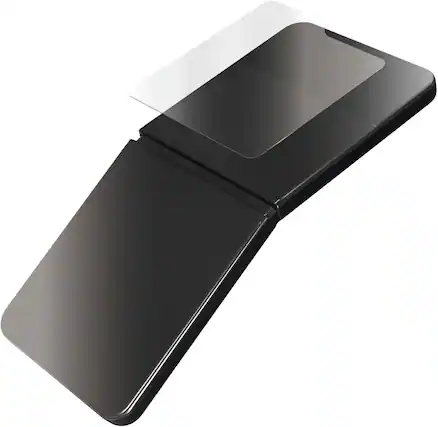 Angle. ZAGG - InvisibleShield Glass+ Defense Screen Protector for Samsung Galaxy Z Flip6 - Clear.