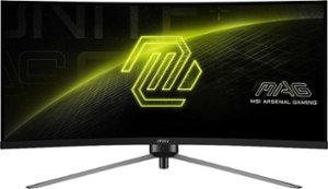 MSI - MAG345CQR 34" Curved Ultra Wild QHD 180Hz 1ms Adaptive Sync Gaming Monitor with HDR ready  (DisplayPort, HDMI, ) - Black - Front_Zoom