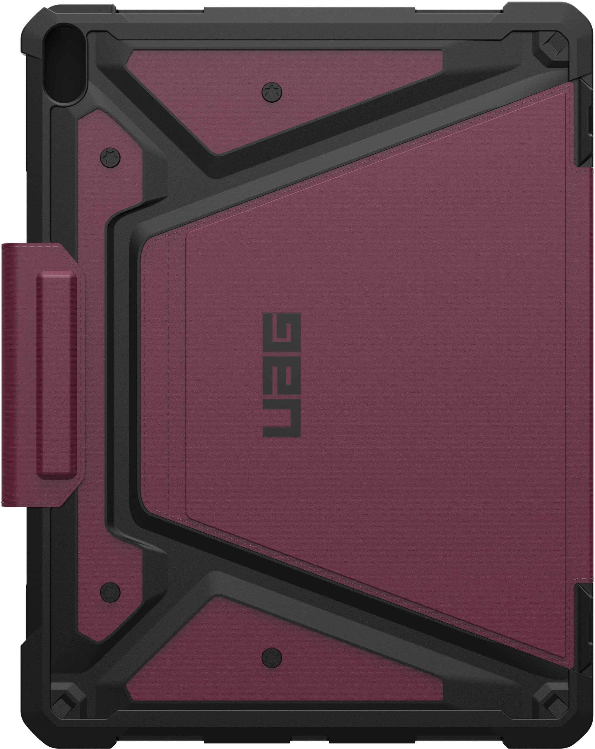 Left. UAG - Metropolis SE Case for iPad Air 13" (Latest Model/M2 chip) - Bordeaux.