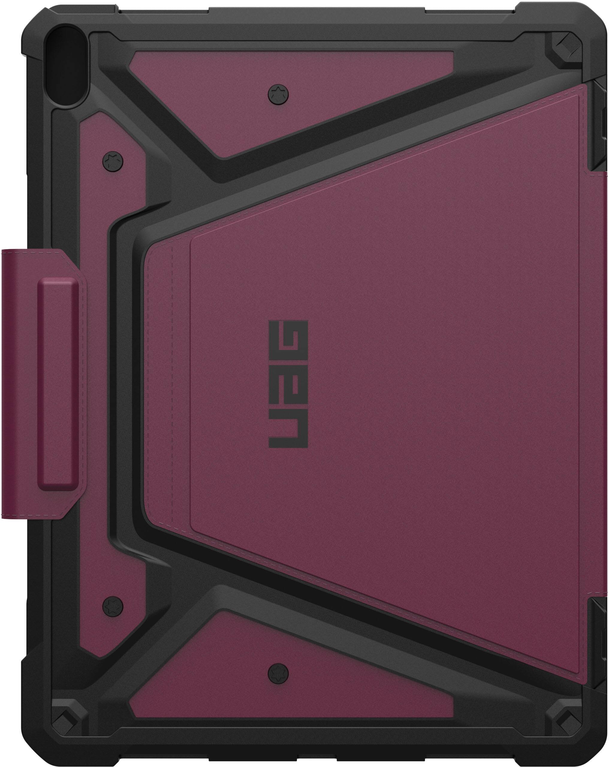 Left. UAG - Metropolis SE Case for iPad Air 13" (Latest Model/M2 chip) - Bordeaux.