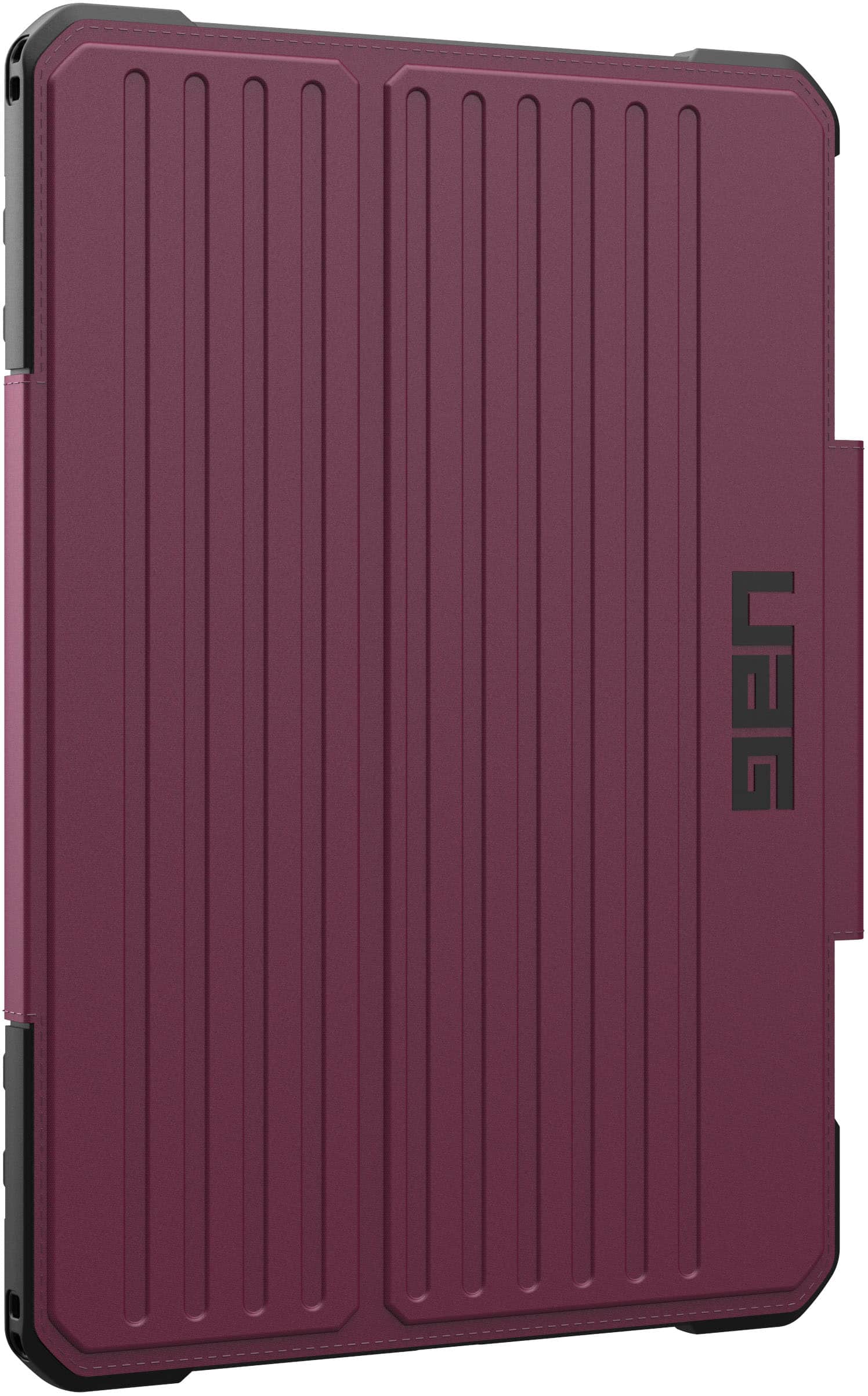 Angle. UAG - Metropolis SE Case for iPad Pro 11" (Gen 5/M4 chip) - Bordeaux.