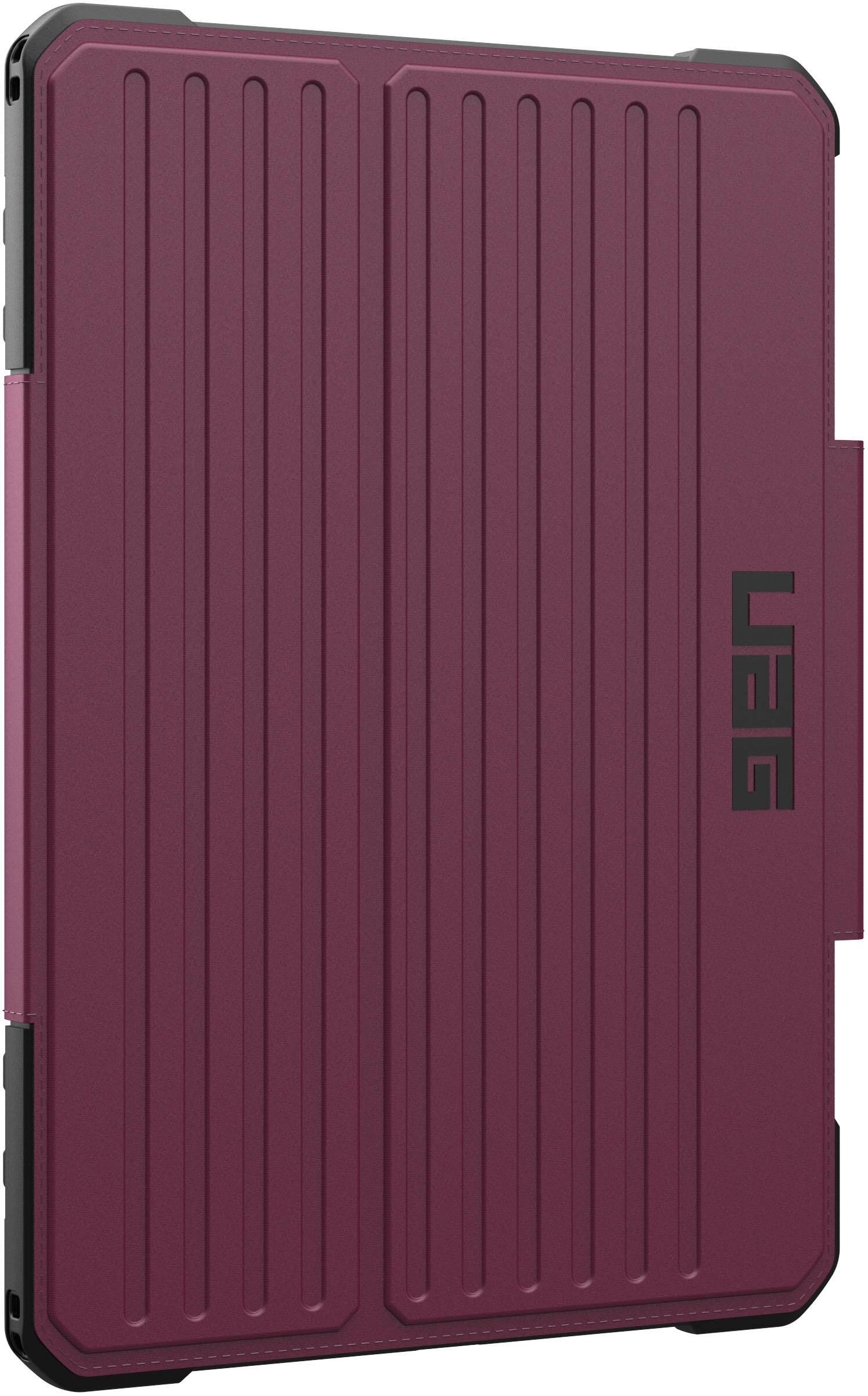 Angle. UAG - Metropolis SE Case for iPad Pro 11" (Gen 5/M4 chip) - Bordeaux.
