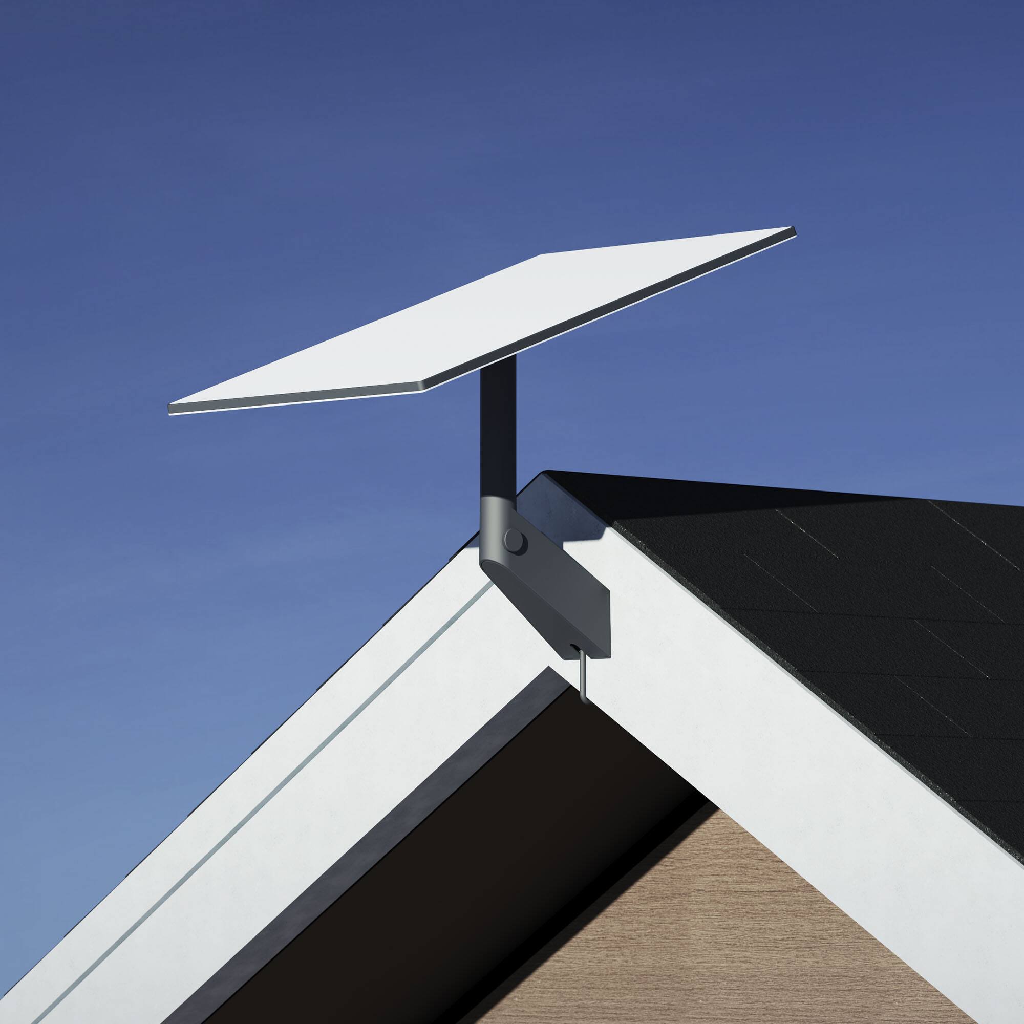 Angle. STARLINK - Wall Mount - Standard Kit (latest generation) - Gray.