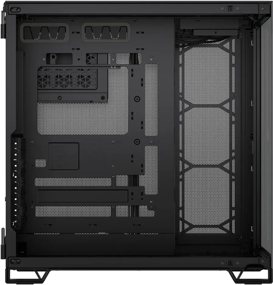 The text on the image reads "Logand a ATX 1. An X0 E X  J . . . I A." However, this text is not coherent or meaningful. It is likely that the text is a random combination of letters and numbers, and not related to the content of the image. The image shows a computer tower with its side panel removed, revealing the internal components of the computer.