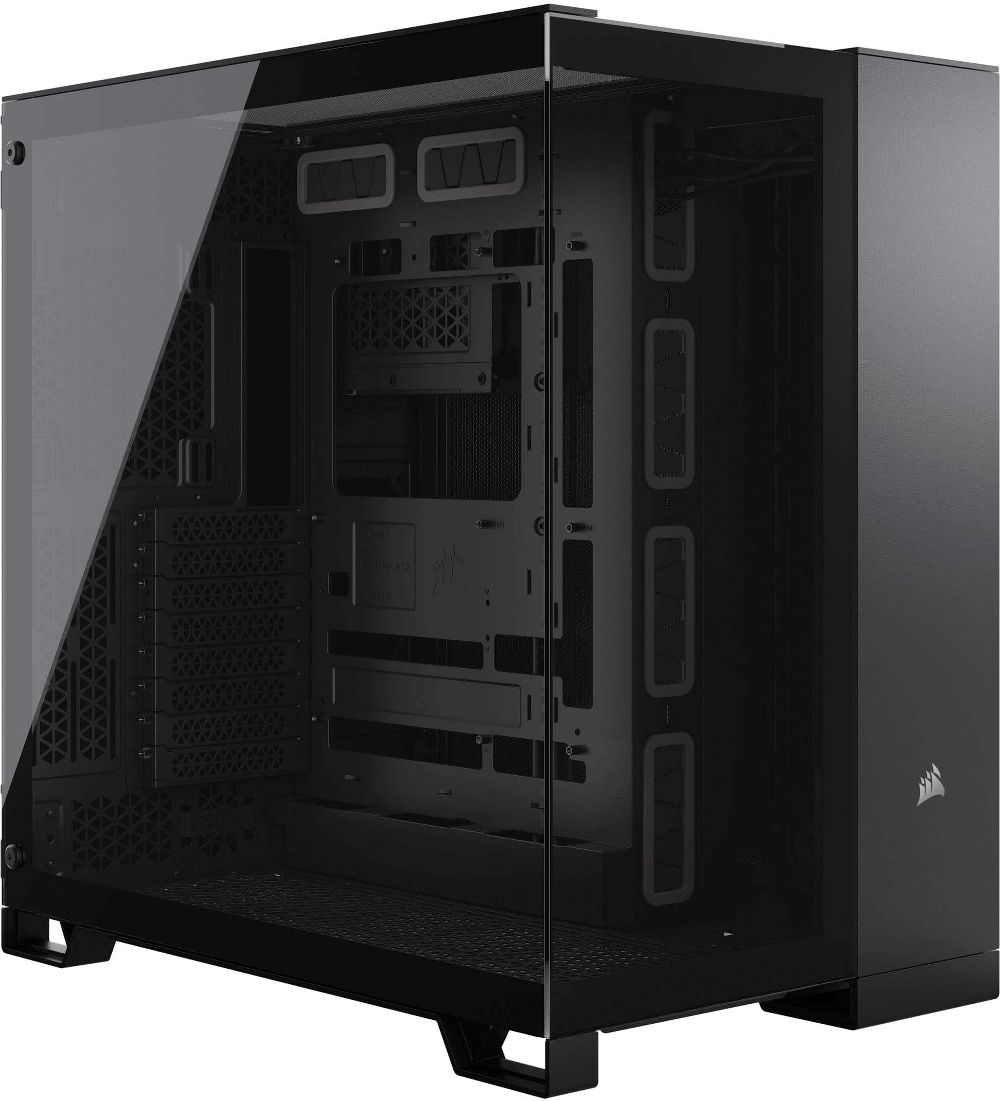 CORSAIR - 6500X ATX Mid-Tower Dual Chamber PC Case - Black - Front_Zoom