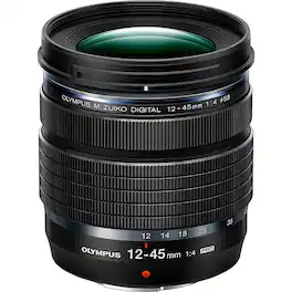 M.ZUIKO DIGITAL 12-45 mm f/4-22 Zoom Lens For Olympus OM-D E-M5 Mark III Mirrorless Digital Camera, Olympus Micro Four - Black