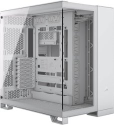 CORSAIR - 6500X ATX Mid-Tower Dual Chamber Case - White - Front_Zoom