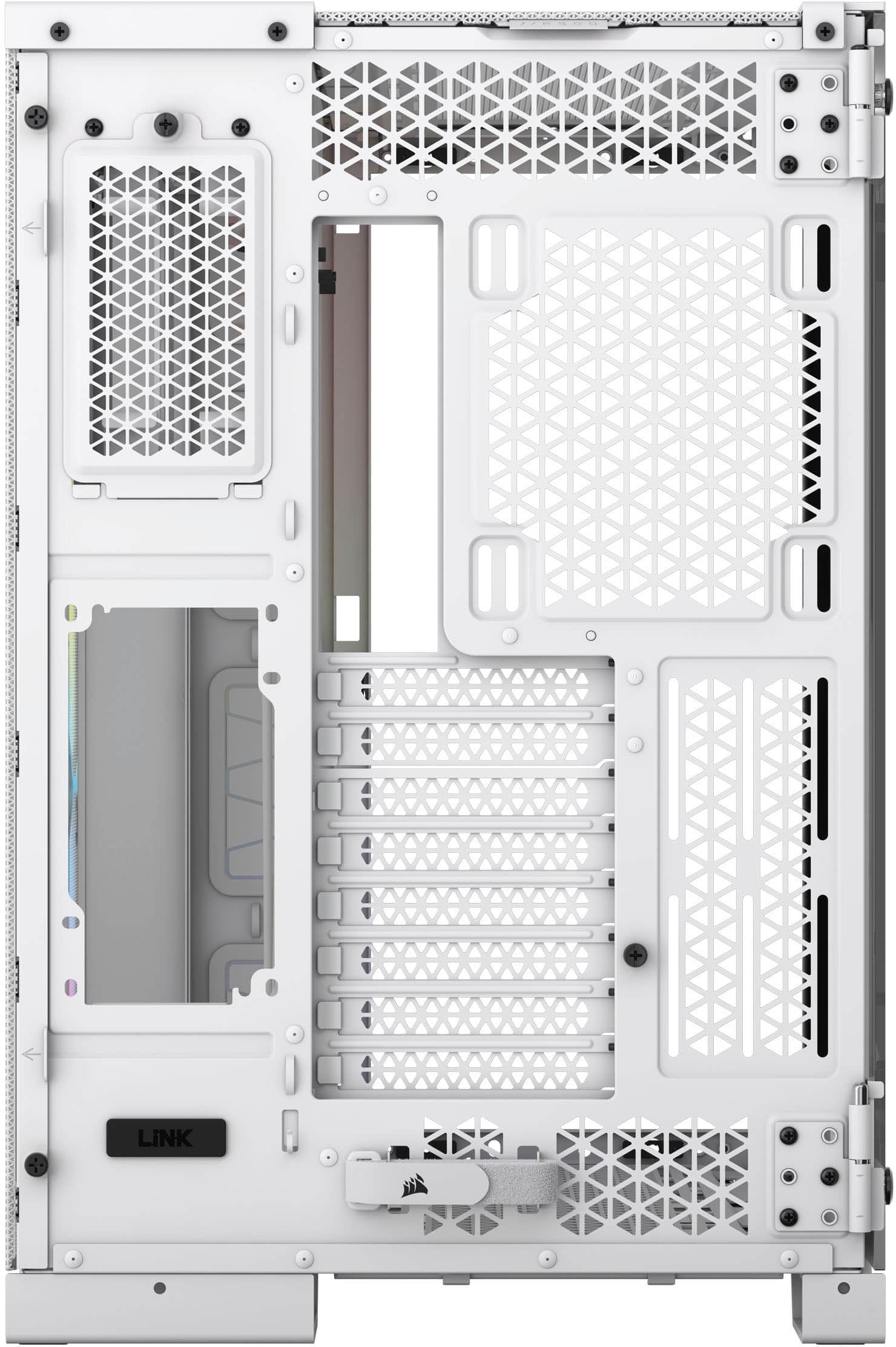 Alt View 27. CORSAIR - 6500X ATX Mid-Tower Dual Chamber PC Case - White.