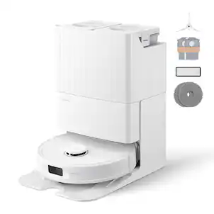 Roborock - Qrevo Pro Wi-Fi Connected Robot Vacuum and Mop with FlexiArm Design Edge Mopping, Dynamic Hot Water Mop Washing - White