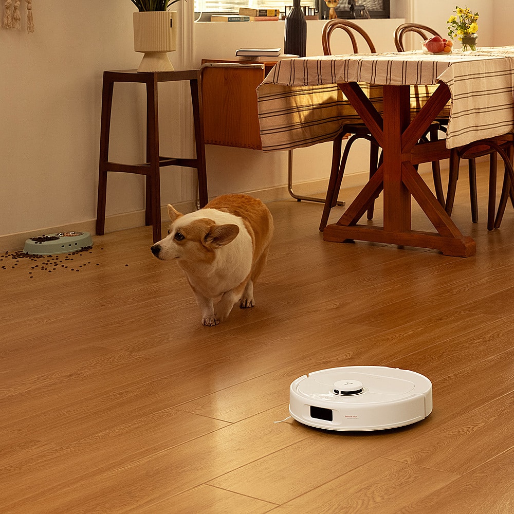 Alt View 20. Roborock - Qrevo Pro Wi-Fi Connected Robot Vacuum and Mop with FlexiArm Design Edge Mopping, Dynamic Hot Water Mop Washing - White.