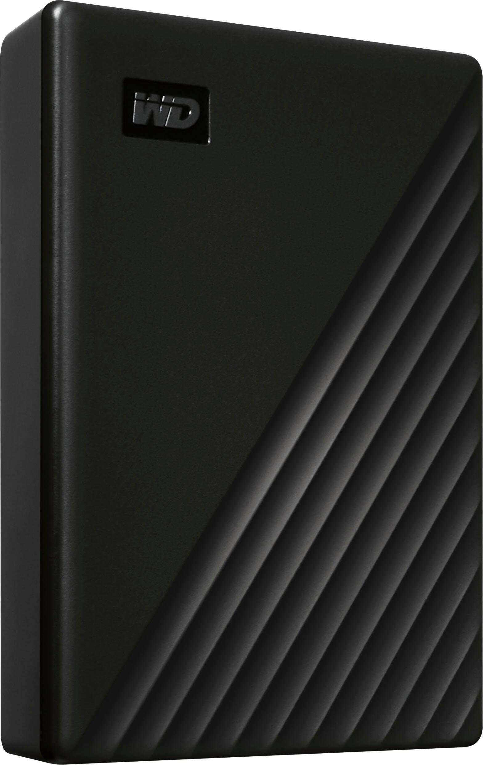 Left. WD - My Passport 6TB External USB 3.0 Portable Hard Drive - Black.