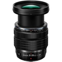 M.ZUIKO DIGITAL 8-25 mm f/4-22 Ultra Wide Angle Zoom Lens For Olympus Micro Four Thirds Mirrorless Cameras - Black - Front_Zoom